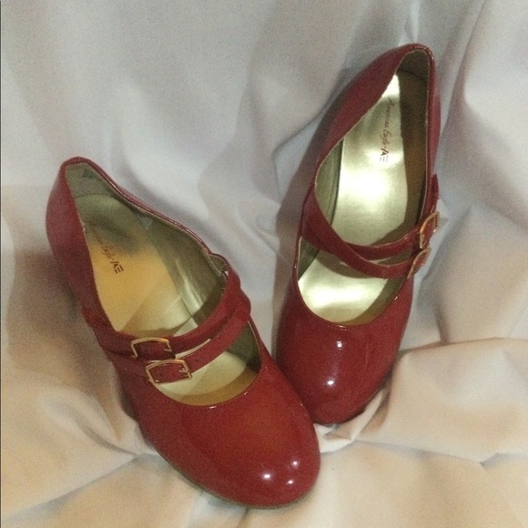 American Eagle Outfitters Red Patent leather heels - Picture 1 of 5